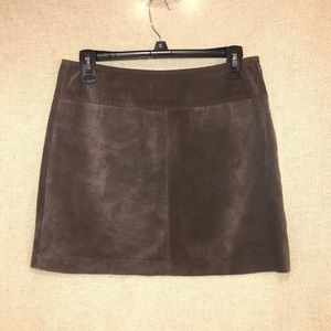 Grey/brown suede mini skirt size 4
